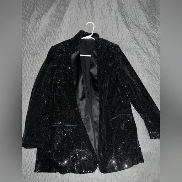Express Jackets & Blazers - Express Black Sequin Blazer